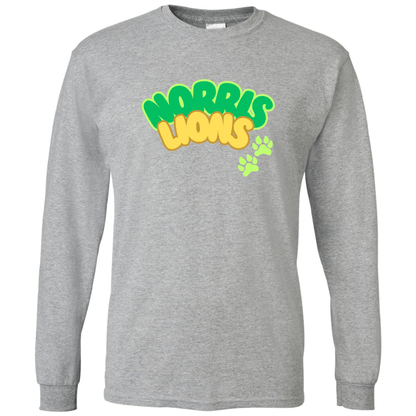 Norris Lions Bubble Letters Long Sleeve T-Shirt | Youth & Adult