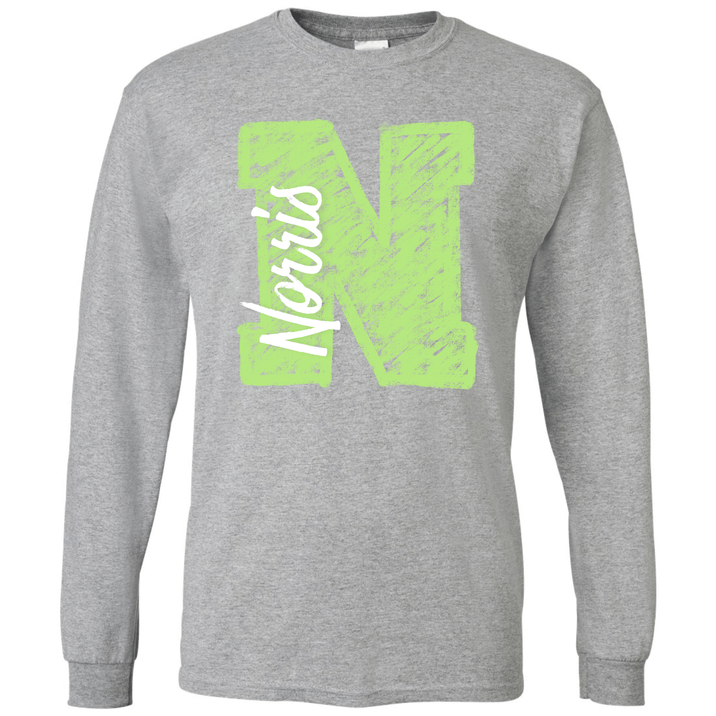 Chalk Norris N Ver. 2 Long Sleeve T-Shirt | Youth & Adult