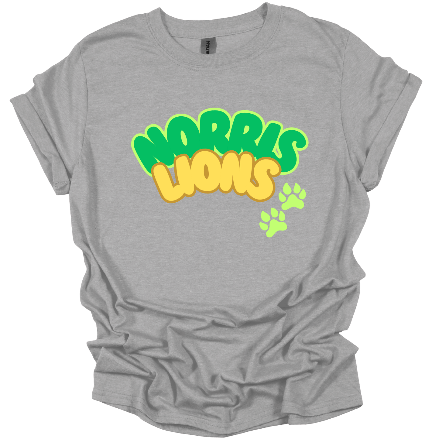 Norris Lions Bubble Letters T-Shirt | Youth & Adult
