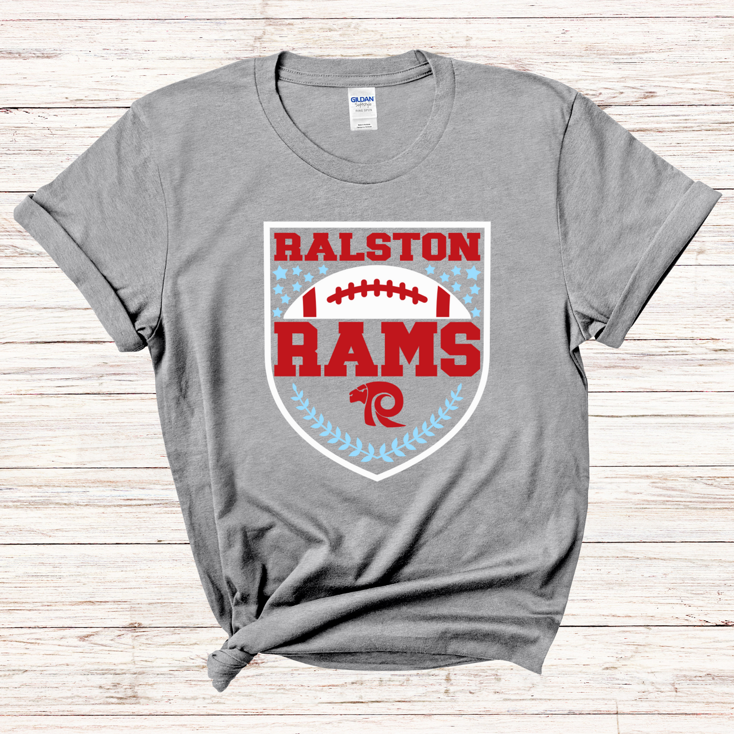 Ralston Rams Football - Adult Unisex Cotton T-Shirt