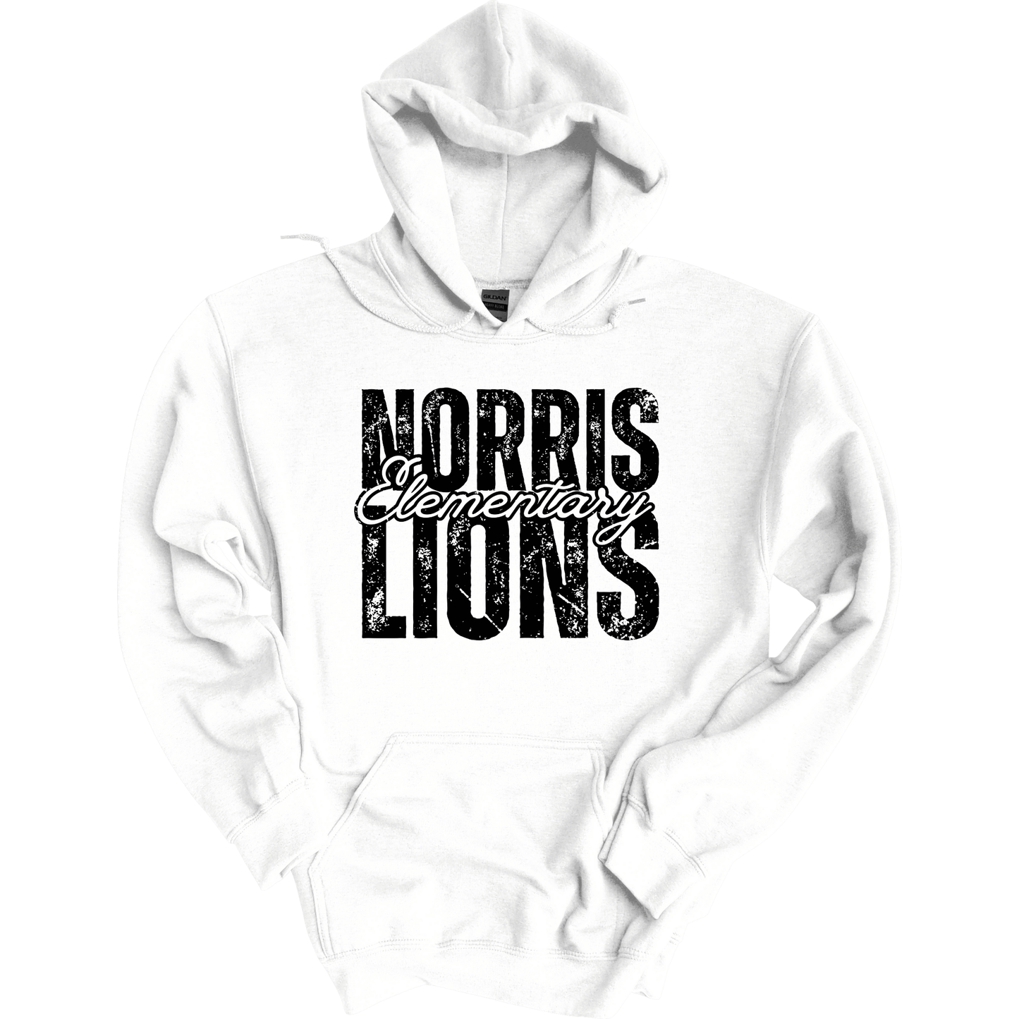 Norris Elementary Lions Grunge Hoodie Sweatshirt | Youth & Adult