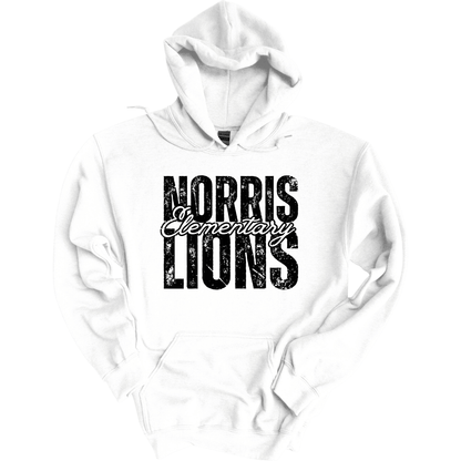 Norris Elementary Lions Grunge Hoodie Sweatshirt | Youth & Adult