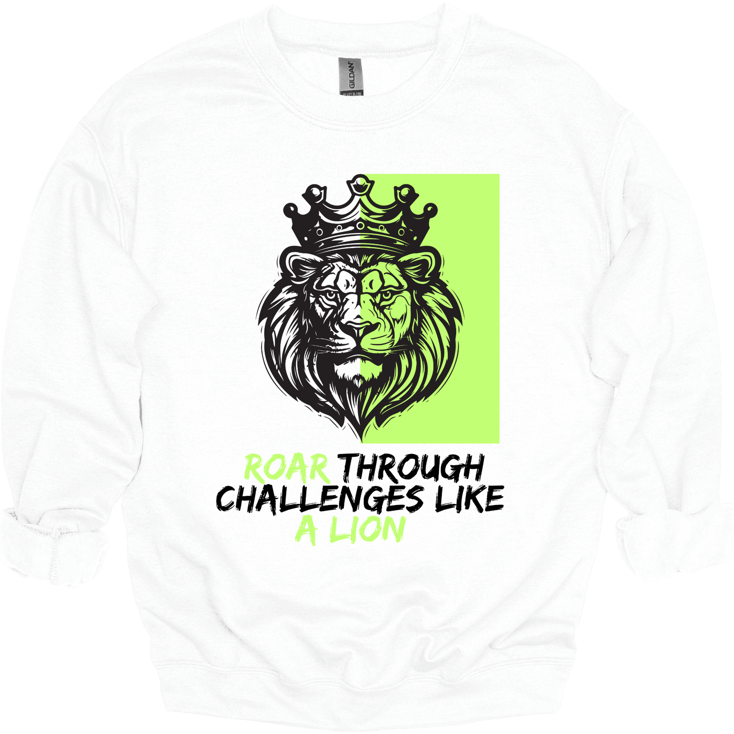 Roar Through Challenges Crewneck Sweatshirt | Youth & Adult