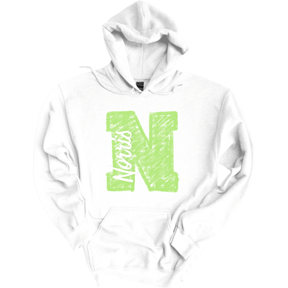 Chalk Norris N Ver. 2 Hoodie Sweatshirt | Youth & Adult
