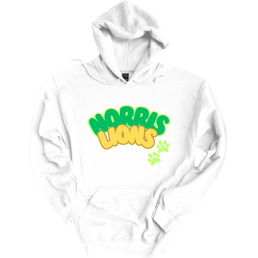 Norris Lions Bubble Letters Hoodie Sweatshirt | Youth & Adult