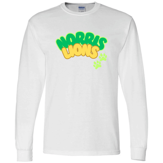 Norris Lions Bubble Letters Long Sleeve T-Shirt | Youth & Adult