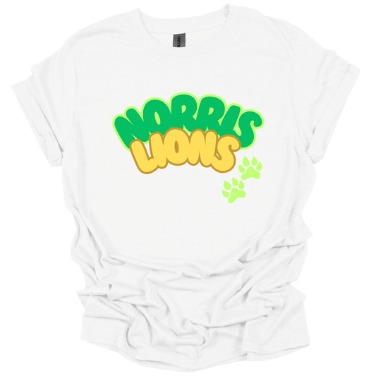Norris Lions Bubble Letters T-Shirt | Youth & Adult